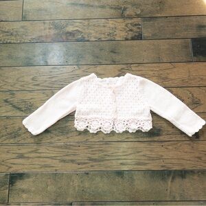 First Impressions Pink Lace Kids Sweater